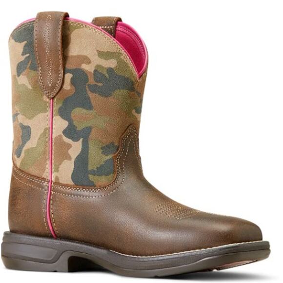 Ariat Anthem Shortie Myra Cowboy Boots Brown Bomber Casually Camo‎ 7.5B Western - Picture 1 of 7